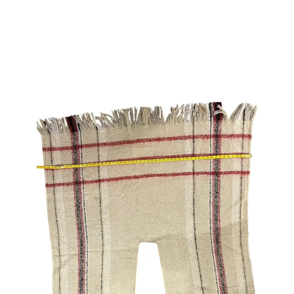 Love Stitch Nottingham Plaid Fringe Poncho Wrap (adorable & warm) - OS